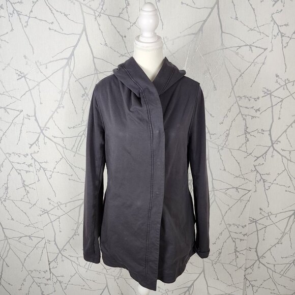 Lululemon Gray French Terry Hooded Awareness Wrap - Picture 2 of 6